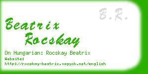 beatrix rocskay business card